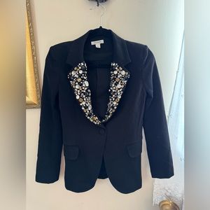 SALE! Boston Proper Jeweled Black Evening Jacket. Size 2